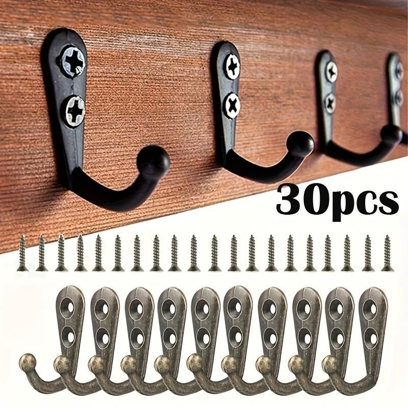 1/5/10PCS Retro Hooks Single Row Hooks Mini Wall Hooks for Home Kitchen Clothes Hanging, Modern Style, Utility Hooks