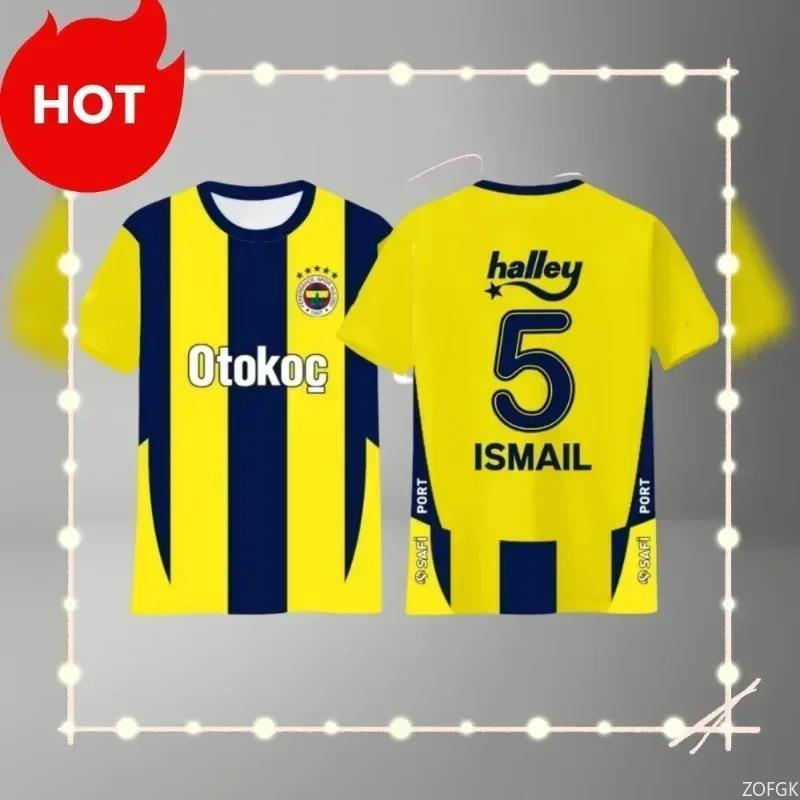 Latest Popular Football Series Fenerbahce Jersey Same T-shirt for Summer Men and Boys Round Neck T-shirt
