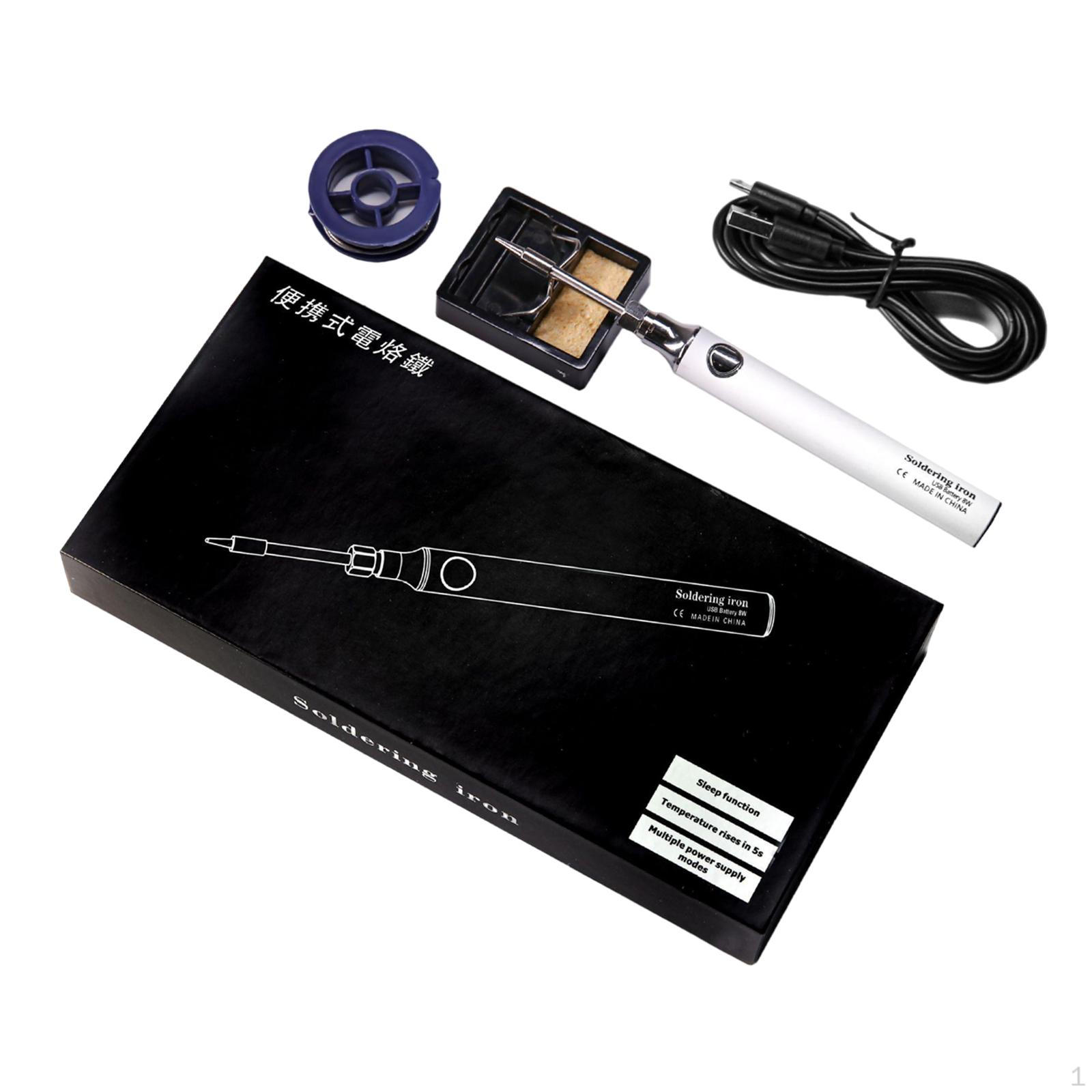 

Электрический паяльник набор портативный припой провод DIY 5V для белый