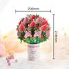 Muttertags-Geschenkgutschein 3D Grußpapier-Skulptur Bouquet für Jubiläum