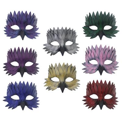 Halloween High End Half Face Leather Feather Beak Mask Party Costume Prop Fun For Bar And Masquerade Events