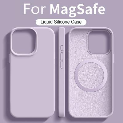 For Magsafe Liquid Silicone Magnetic Phone Case For iPhone 16 15 13 14 12 Pro Max Plus Cover For Iphone 16 Pro Max Accessories