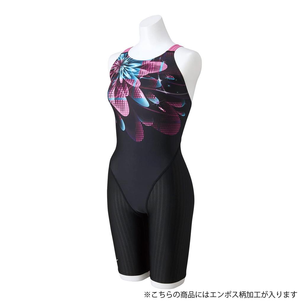 Mizuno Stream Ace Half Suit for Competitive Challenge Size FINA Swimming Approved Women's (Masters Back) Swimming, Swimmer, Masters, N2MG2742, M,