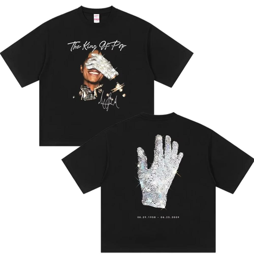 Urban Pulse Clothing Beperkt Michael Jackson King of Pop 2026 Nieuwe T-shirts Heren Gothic Hip Hop Losse Mode Katoenen Korte Mouw T-shirts Streetwear M