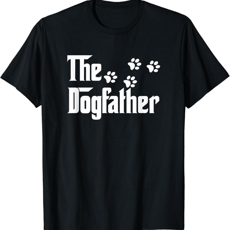 

The Dogfather T Shirt Dad Fathers Day Dog Lover - Men s Summer Cotton Graphic Tee S разноцветный