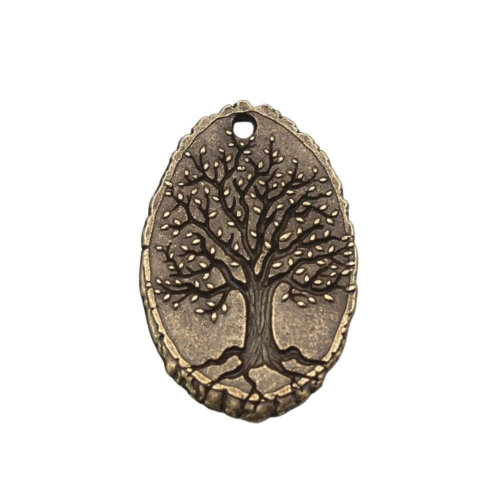 

10шт подвески в виде дерева жизни античная бронза цвет цинковый сплав 26х17мм