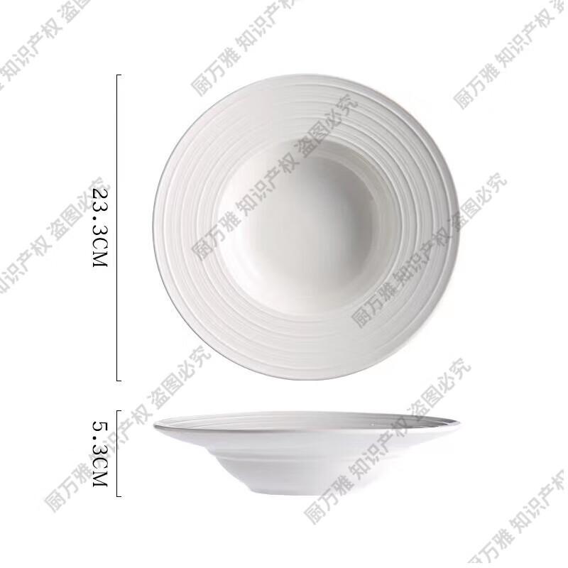 Chefwanyao Ceramic Straw Hat Deep Plate