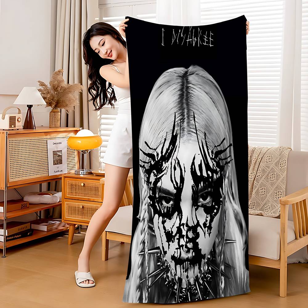 

Album I Disagree By Poppy Microfiber Blanket Quick Drying Beach Towels Oversized Printing Super Absorbent Pool Towel Blanket W30*H60(CM)