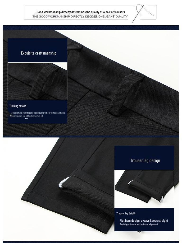 Thickened Winter Trousers: Casual Dress Pants for Middle-Aged Men