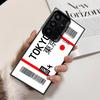 Travel Air Ticket Label Shockproof Phone Case for Samsung Galaxy S26 Edge S25 Ultra S24 FE S23 Plus S21 Cover Anti Fall Fundas