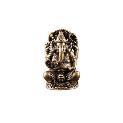 Thailand Ganesha Statue Desk Decor Mini Vintage Brass Ganesha Statue Indian Home Office Decor Gift