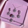 Collier Pendentif Zircon Opale Soleil Princesse Bague Bracelet Femmes Filles Fiançailles Bijoux Accessoires Cadeau