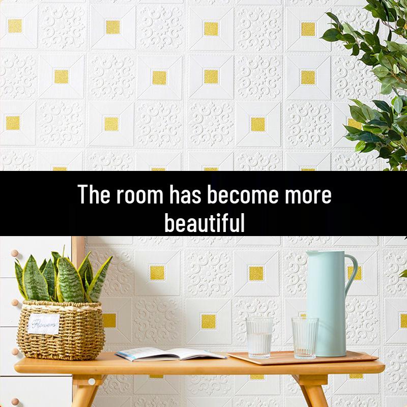 3D Waterproof Self-Adhesive Wall and Ceiling Wallpaper for Living Room and Bedroom Decor.