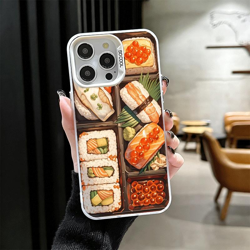 Delicious Sushi Bento Shockproof Phone Case for iPhone 17 Air 16 16E 15 Pro Max 14 Plus 13 Mini 12 Back Cover Anti Fall Fundas