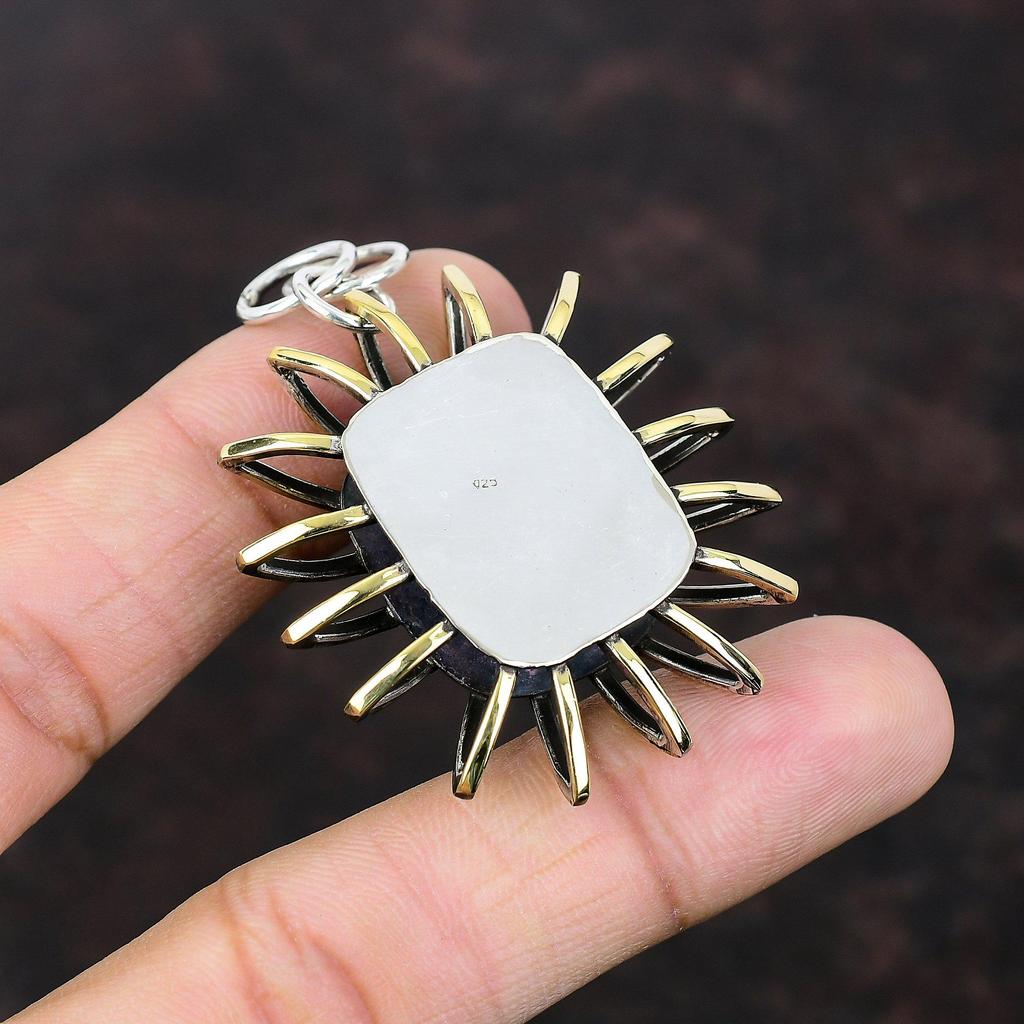 Avustralya Krom Kalsedon Kolye 925 Ayar Gümüş Kolye Zarif Taş El Yapımı Takı 18 K Altın Kaplama Kafes Kolye Eşi Için Hediye