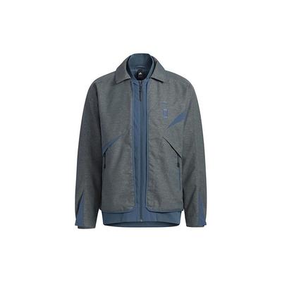 Spliced Training Stand Collar Sports Jacket Men Outerwear Gray HY5846