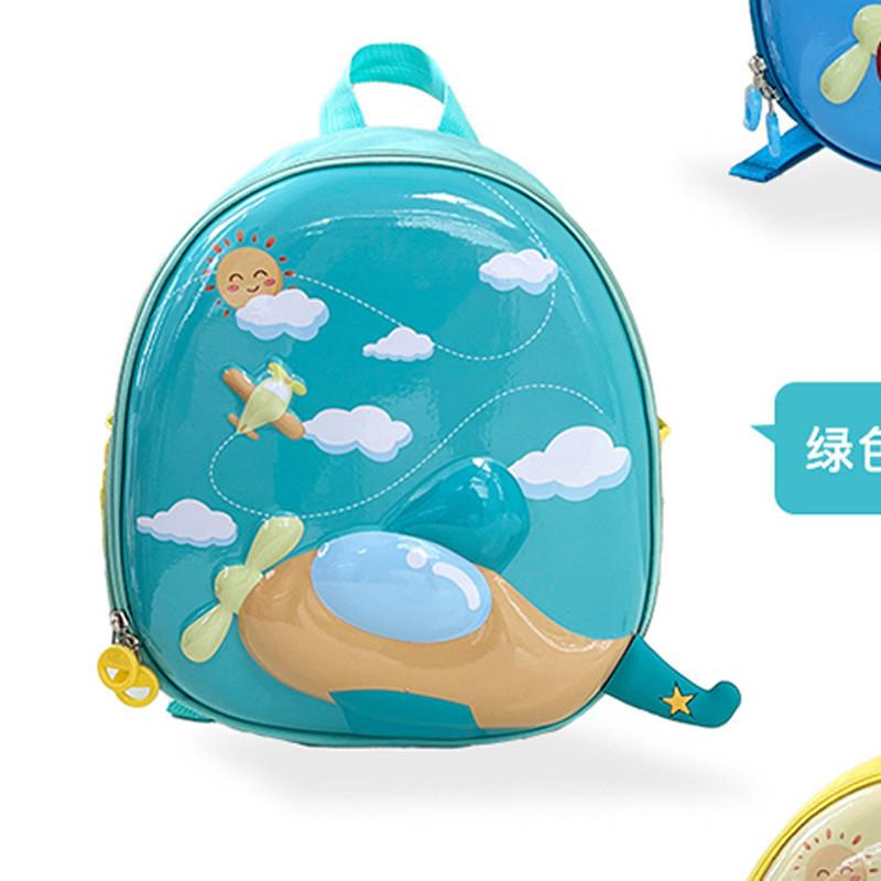 Kids Backpack Cartoon Preschool Breathable Fabric Color Block Design Boys Girls