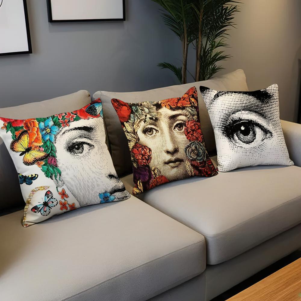 Soft Pillow Girl Case for Sofa Living Room Art Face Home Office Decor Protective Covers P-Piero F-Fornasettis Modern