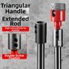 Triangular Shank Extension Rod Chrome Vanadium Steel 150 300mm High Concentricity Duals Lock Anti Slip For Woodworking Metalwork