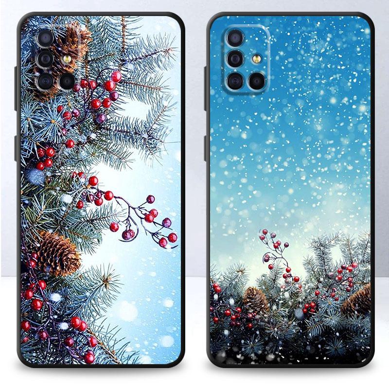 Merry Christmas Snow Winter Case for Samsung Galaxy A13 A52 5G A72 A21s A11 A22 A32 A51 4G A71 A12 A73 A53 TPU Soft Silicone Bag