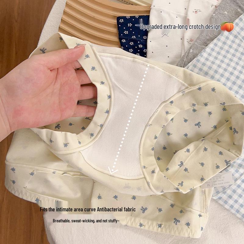 10A Women's Pure Cotton Mid-Rise Briefs - Antibacterial, Skin-Friendly Summer 2025 Style