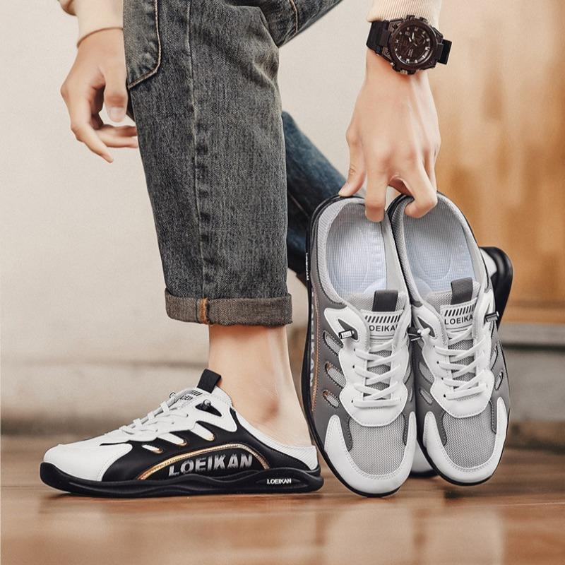 Fashion Men Half Slippers Zapatos De Hombre Summer Trend Men Soft-soled Casual Shoes Lightweight Support Man Sneakers Plus 39-48