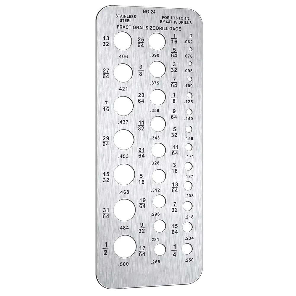 29 Holes Drill Bit Gauge Multifunctional Caliper Gauge Screw Gauge Card  Drill Template Gauging