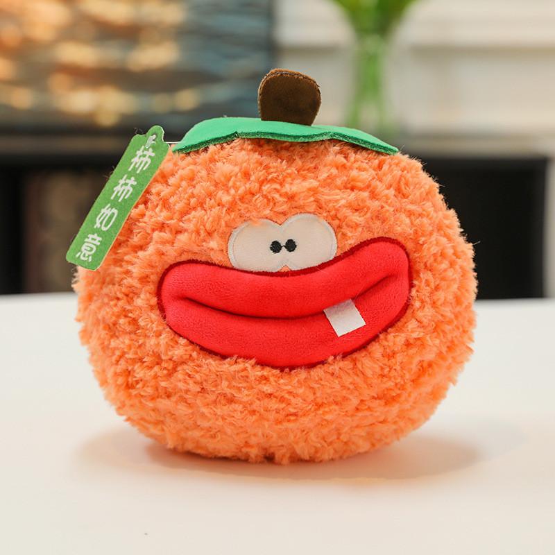 Mouth Big Funny Fruit Plush Toy Peach Strawberry Doll Kids Gift Decoration Home