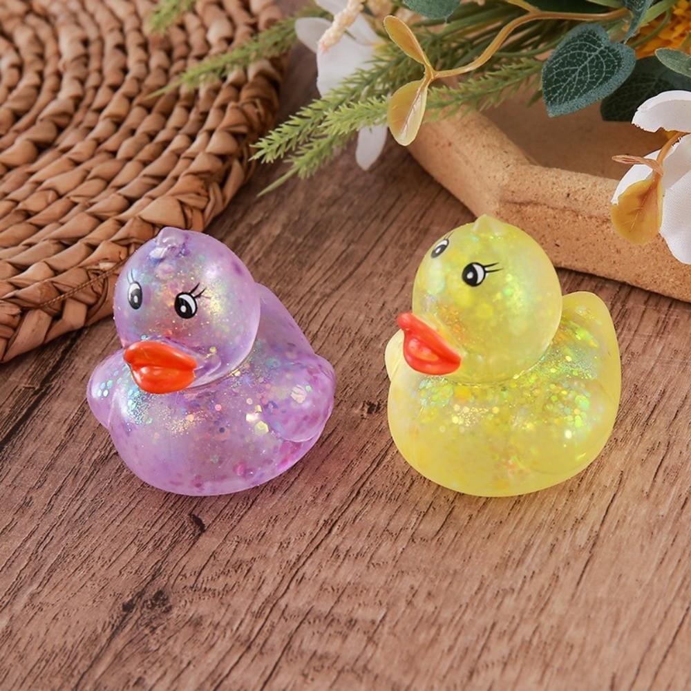 Glitzer Pailletten Tier Stressball Zufällige Farbe Entspannungsspielzeug Ente Quetschspielzeug Stressabbau