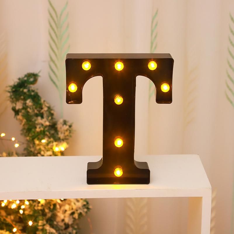 Cross-border Hot-Selling Black LED Letter Lamp for Proposal, Festival Decoration, and Ambiance Arrangement