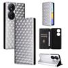 For Honor X7b 4G/X7b 5G/90 Smart/Play 50 Plus 5G/Play 8T 5G Case Rhombus Pattern Automatic Closing Protective Cover