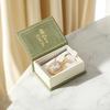 Creative Engagement Ring Case Velvet Jewelry Packaging Durable Book Shape Ring Box  Travel