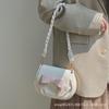 Girls' Bags Niche New Bow Small Round Bag Pleated Shoulder Cloud Bag Love Women's Messenger Bag