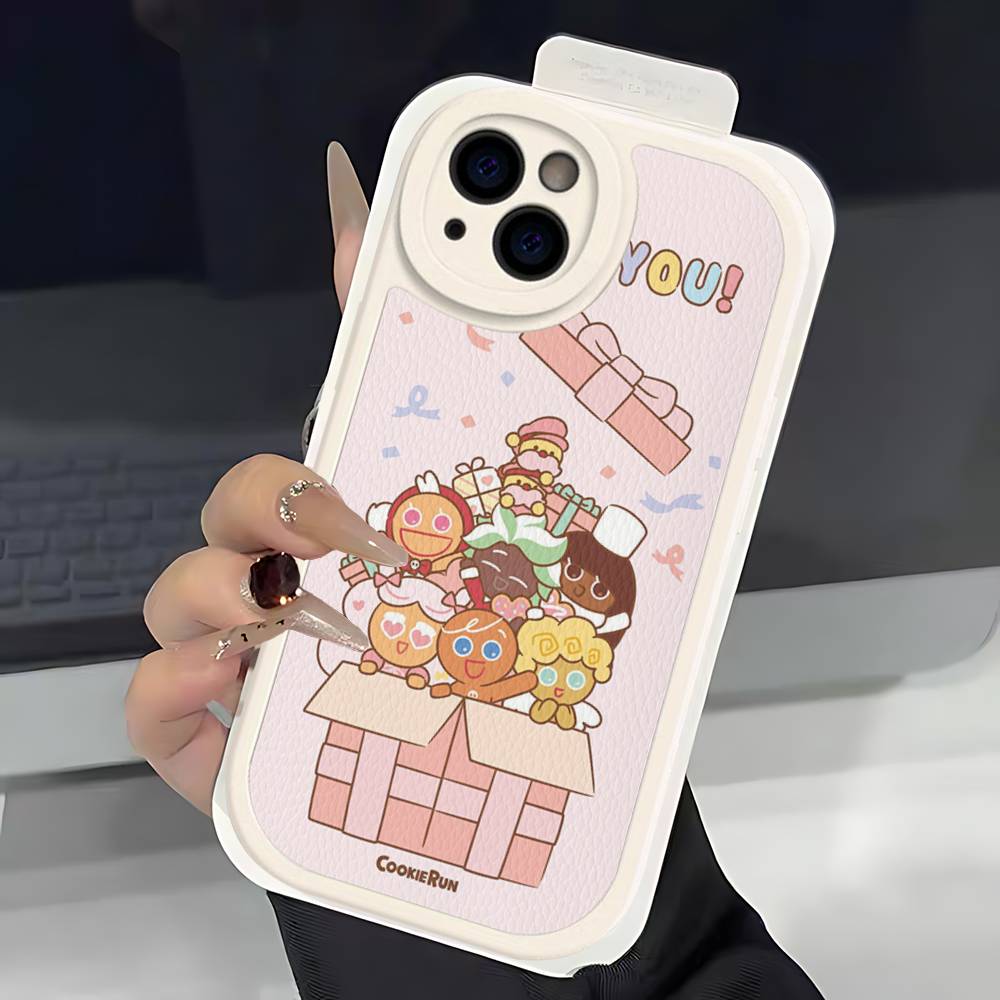 

Mobile Game C-Cookie Run Kingdom Phone Case For IPhone 16 15 14 13 12 11 Pro Max Plus Soft Leather Cover iPhone 14 pro