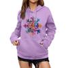 Women's Winter Christmas Printed Pullover Hooded Sweatshirt Fleece Long Sleeve Sweatshirt