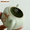 Antique Secret Yellow Ru Kiln Teapot Luxury Flower and Bird Pot Tea Brewing Kettle Cha Kung Fu Teaware Drinkware Supplies Craft