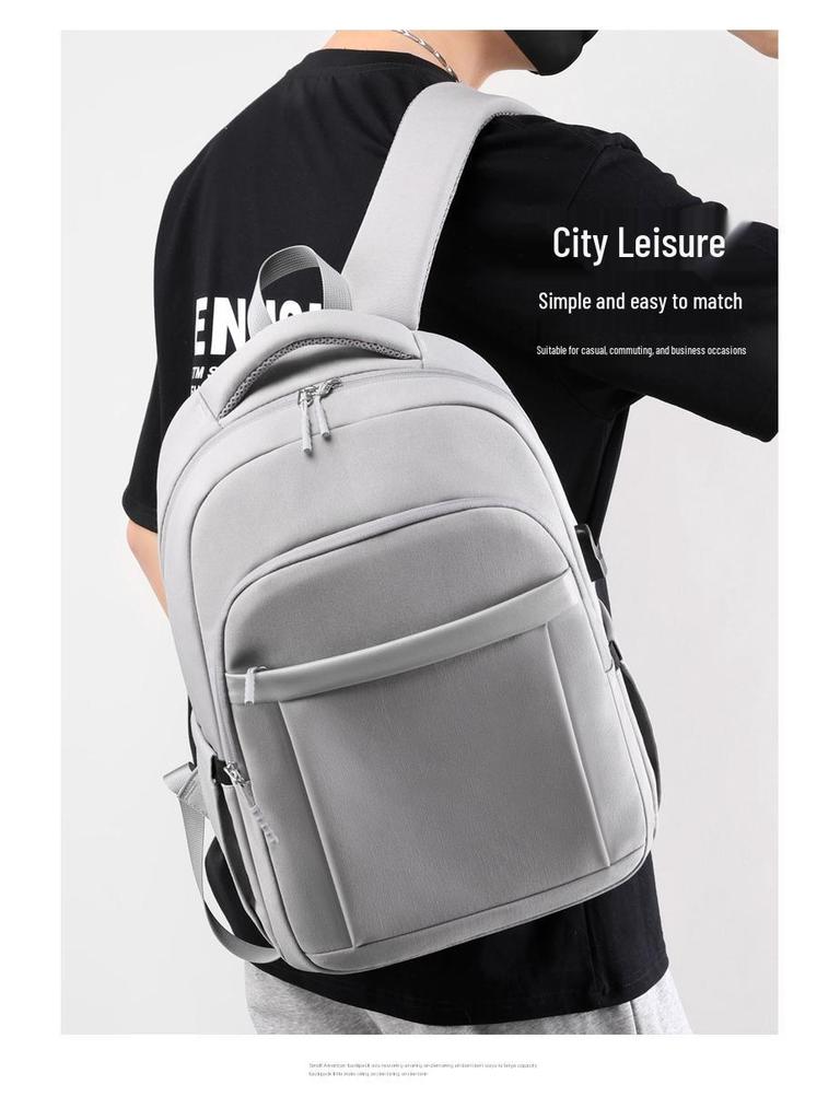 Customizable Minimalist Logo Backpack: Lightweight, Casual Travel & School Bag for Students