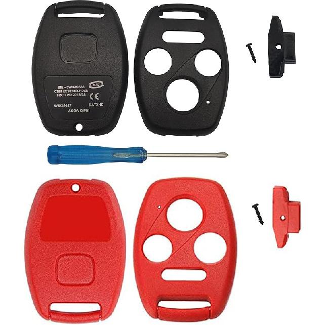Replacement for 3+1 Buttons Keyless Entry Remote Honda Key Fob Case Fit for Honda 2008-2012 Accord 2006-2013 Civic EX 2009-2015 Pilot Fit for Honda