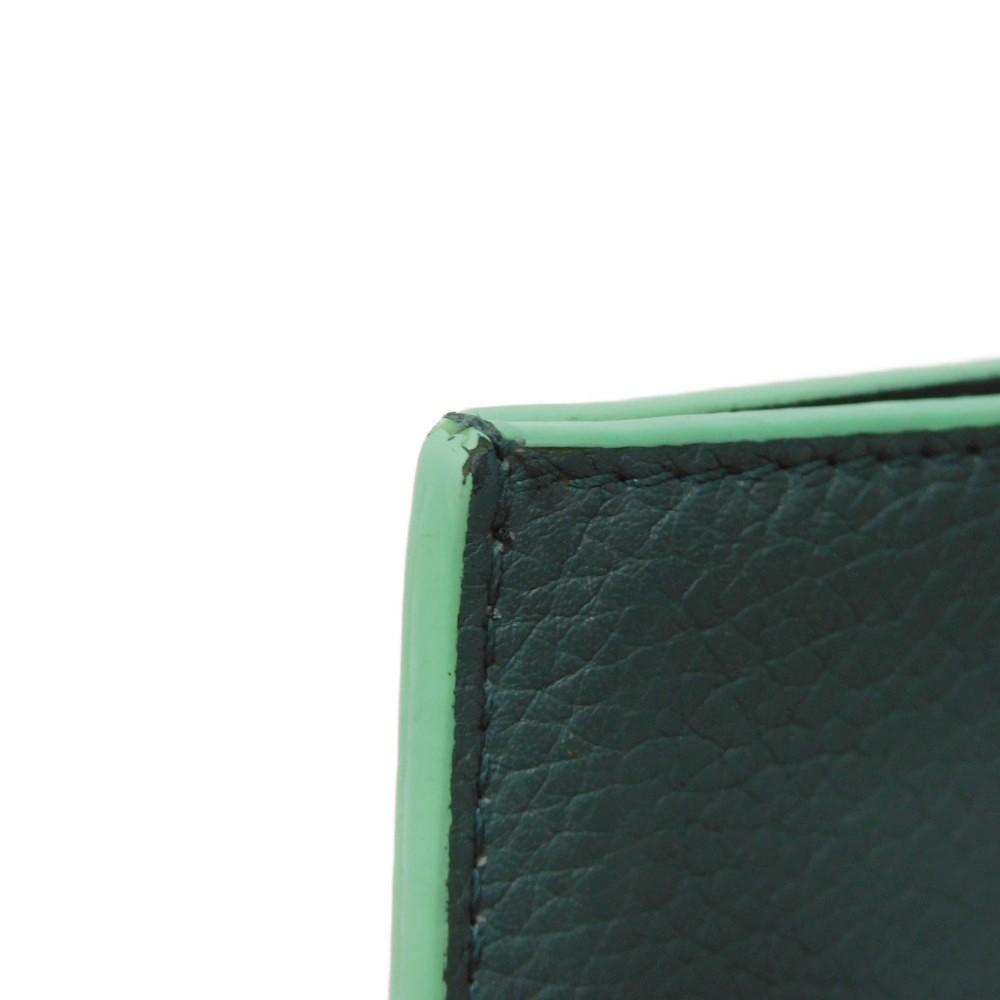 Used 11897 Cassette Credit Card Holder 7946 Inkwell RFID Maxi Intrecciato Light Green Men's from Japan AUTHENTIC