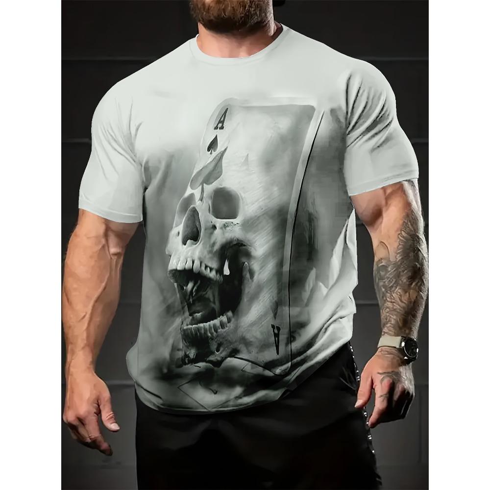 3D Digital Printing T-Shirt Teen Men's Short Sleeve Top Versatile Breathable