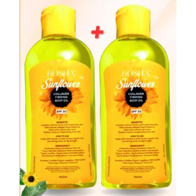 Sunflower Oil SPF30 Collagen Skin Oil 100ML Hydrating Face Body Massage Oil BUY 1 GET 1 2pc