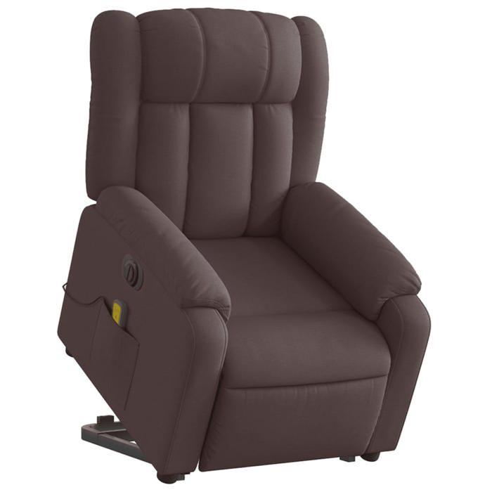 VidaXL Fauteuil Inclinable de Massage Électrique, Chaise de Relaxation avec Dossier et Repose-pied Réglables, Siège de Salon 3205357