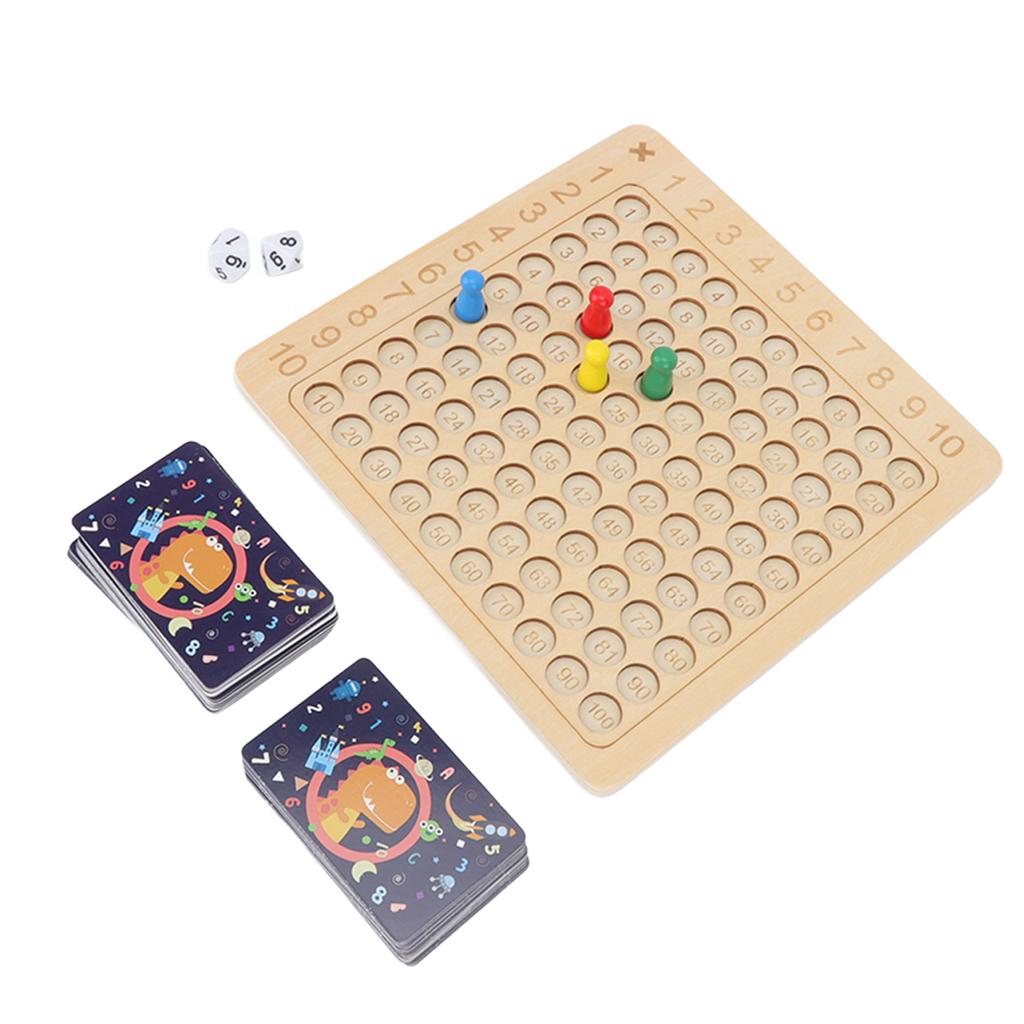 Math Multiplication Board Children Montessori Counting Educational Toys Wooden Multiplication Table