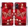 Handmade PU Leather Flip Case for Xiaomi Poco X7 Pro Anti-Slip Shockproof Cover with Wrist Strap & Heart/Rose Cat Designs