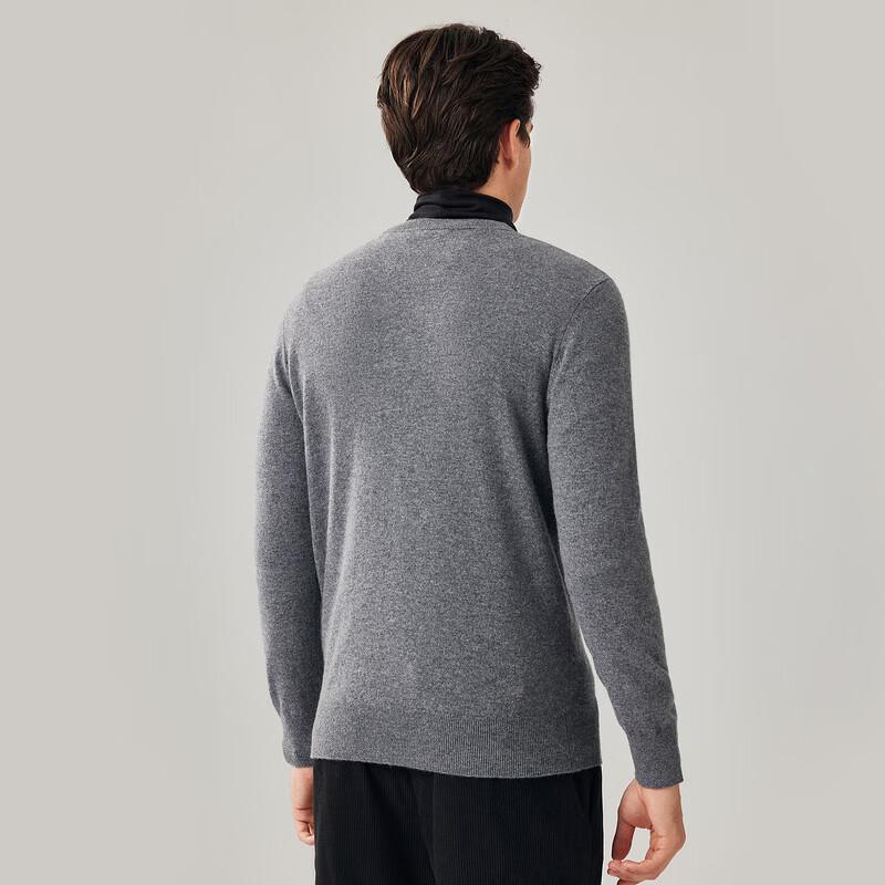 Men's 100% Wool Round Neck Knit Sweater