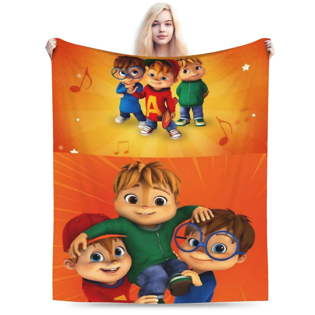 Alvin and the Chipmunks Accessories Blanket Lightweight Thin Flannel Throw Blanket Cozy Quilt