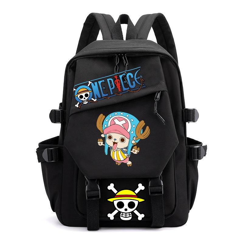 Zaini One Piece Adolescenti Zaino per Laptop Monkey D. Luffy Capacità Cartone Animato Studenti Borse da Scuola Viaggio all'Aperto Casual Borsa per Libri
