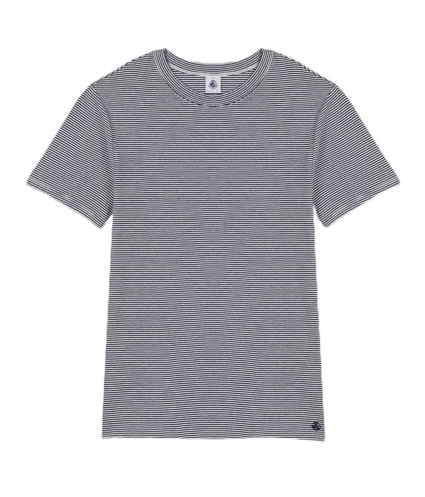 Petit Bateau Mirale Crew Neck Short Sleeve A0BOK XS T-Shirt Navy/Off-White