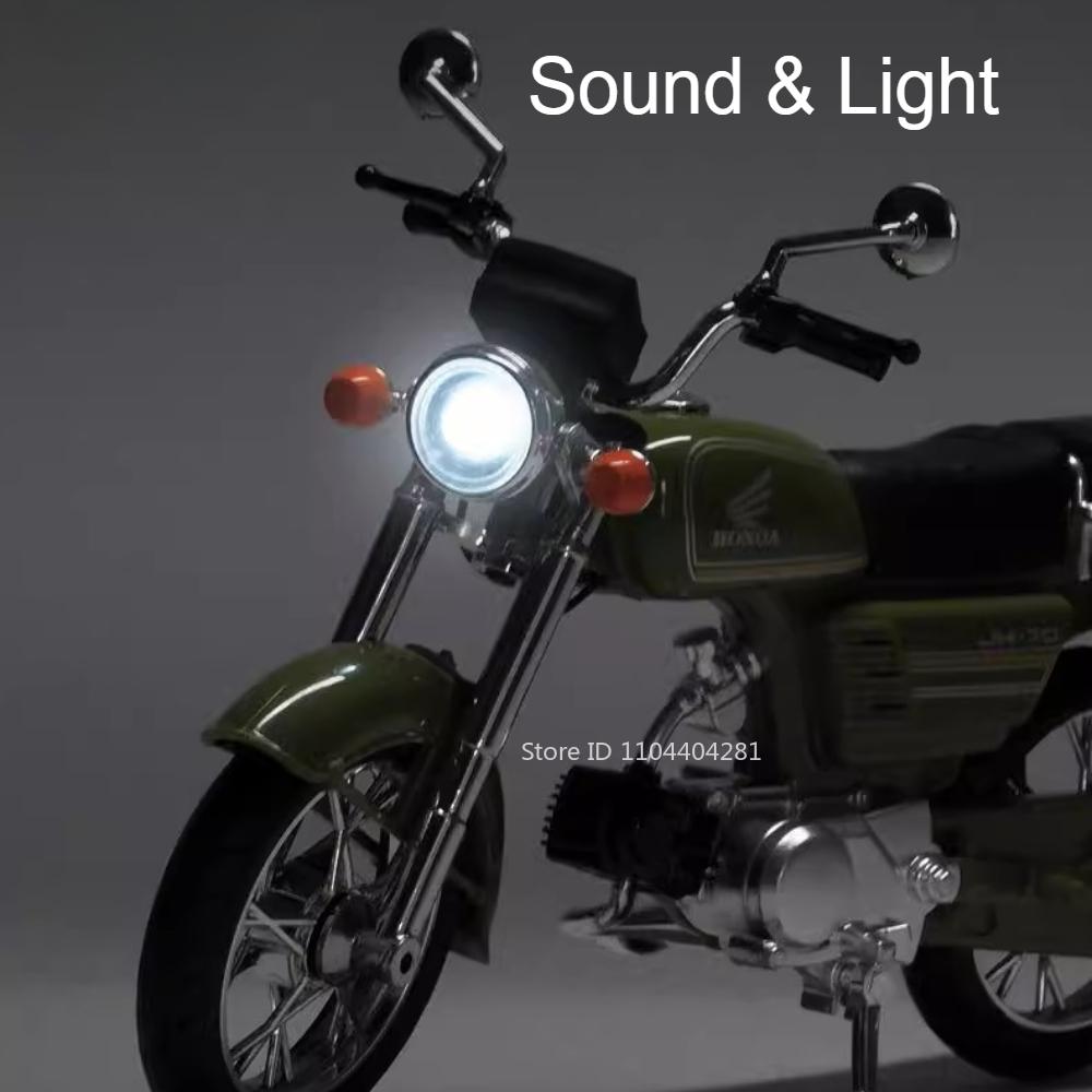 1:12 Honda Jh-70 Kx450 Alloy Motorcycle Diecast Model Car Toys Front Wheel Steering Rubber Tire Miniature Motorbike For Boy Gift