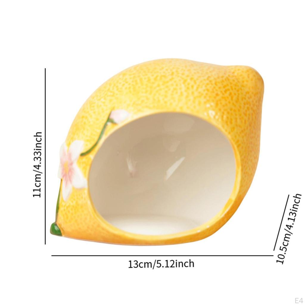Ceramic Hamster House, Hideout,Cute Habitat Cave,Nest,Small Animal Hideout Lemon Shape for